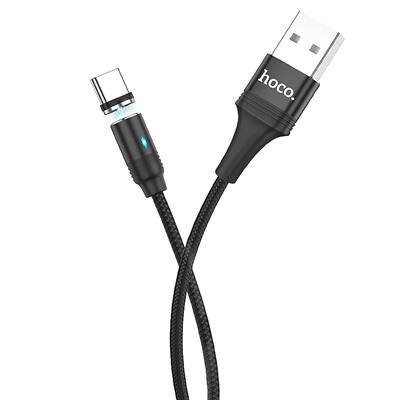 Кабель USB - Type-C Hoco U76 Fresh магнитный  120см 2A  (black)