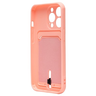 Чехол-накладка - SC304 с картхолдером для "Apple iPhone 13 Pro" (light pink)