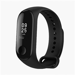 Ремешок - WB13 Xiaomi Mi Band 3/Mi Band 4 силикон на кнопке (регулируемый) (black)