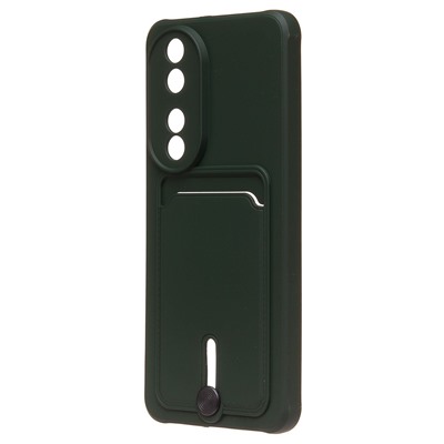 Чехол-накладка - SC304 с картхолдером для "Honor 90" (dark green) (228160)