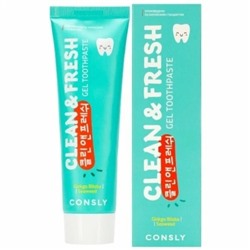 Consly Паста зубная с экстрактами гинкго билоба и морских водорослей - Clean&fresh toothpaste, 105г