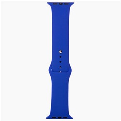 Ремешок - ApW Sport Band Apple Watch 42/44/45мм силикон на кнопке (L) (blue)