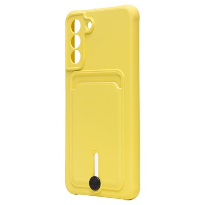 Чехол-накладка - SC304 с картхолдером для "Samsung SM-G990 Galaxy S21FE" (yellow) (208748)