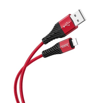 Кабель USB - Apple lightning Hoco X38 Cool Charging (повр. уп)  100см 2,4A  (red)