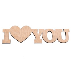 Декоративная табличка "I love you"