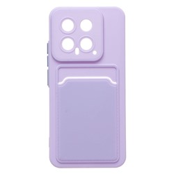 Чехол-накладка - SC337 с картхолдером для "Xiaomi 14" (light violet) (228828)