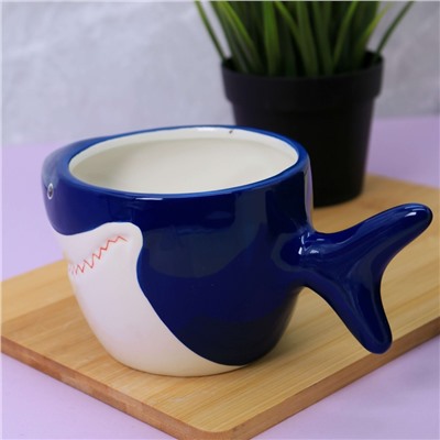 Кружка керамическая «Whale», blue