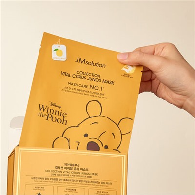 JMsolution Маска тканевая для лица с юдзу – Disney collection vital citrus junos mask, 30мл