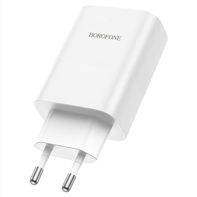 Адаптер Сетевой с кабелем Borofone BN10 PD USB/Type-C 65W (Type-C/Type-C) (white)