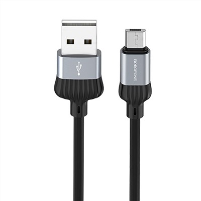 Кабель USB - micro USB Borofone BX28 Dignity  100см 2,4A  (gray)