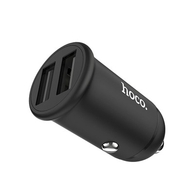 Адаптер Автомобильный Hoco Z30 2USB/5V/3.1A (black)