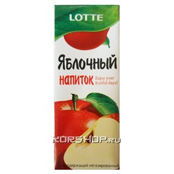 Сокосодержащий яблочный напиток Lotte, Корея, 190 мл. Срок до 02.11.2023.