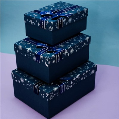Набор подарочных коробок 3в1 Starlight Night 19.5*13.5*8.5-22.5*17*10-25.5*19.5*11.5