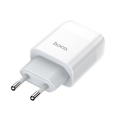 Адаптер Сетевой с кабелем Hoco C72A Glorious USB 2,1A/10W (USB/Micro USB) (white)