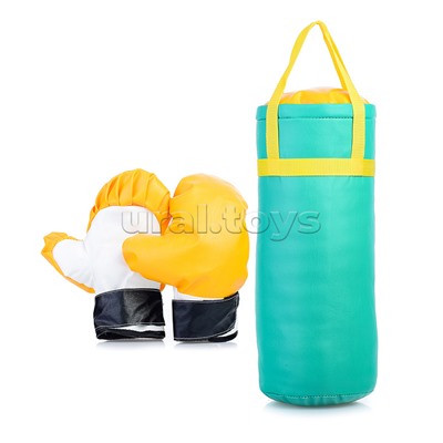 Детский боксерский набор, груша 40*18см, игровые перчатки, цвета в ассортименте