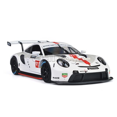 Гоночная машинка die-cast Porsche 911 RSR, 1:24, белая, открывающиеся двери