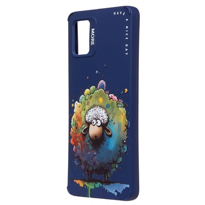 Чехол-накладка - SC335 для "Samsung Galaxy A51 4G"  (овечка) (dark blue) (227146)