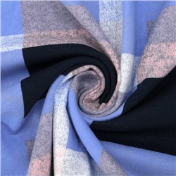 Ткань на отрез кулирка R5155-V3 Клетка цвет голубой