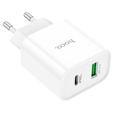 Адаптер Сетевой Hoco C80A Plus Rapido PD USB/Type-C 20W (white)