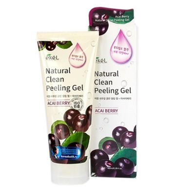 Ekel Пилинг-скатка с экстрактом ягод асаи - Acai berry natural clean peeling gel, 180мл