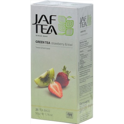 JAF TEA. Зеленый. Клубника-киви карт.пачка, 25 пак.