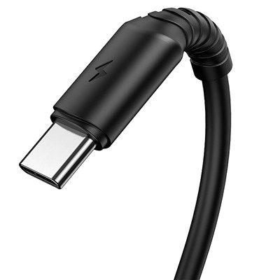 Кабель USB - Type-C Borofone BX47 Coolway  100см 3A  (black)