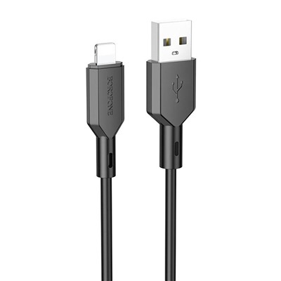 Кабель USB - Apple lightning Borofone BX70  100см 2,4A  (black)