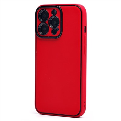 Чехол-накладка - PC084 экокожа для "Apple iPhone 13 Pro" (red) (219666)