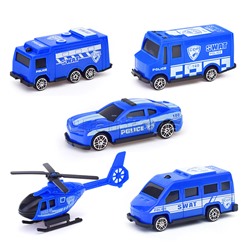 Набор машин "Городская полиция" с вертолетом, в пакете