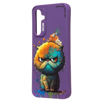 Чехол-накладка - SC335 для "Samsung Galaxy A54"  (кот) (violet) (227123)