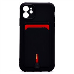 Чехол-накладка - SC304 с картхолдером для "Apple iPhone 11" (black) (208469)