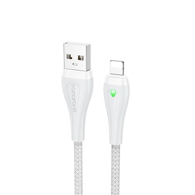 Кабель USB - Apple lightning Borofone BX100 Advantage  100см 2,4A  (gray)