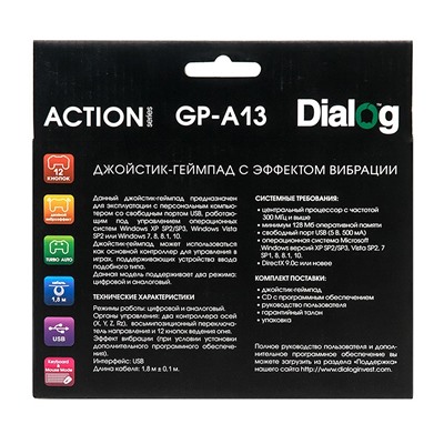 Геймпад Dialog Action GP-A13 (black/red) (black/red)