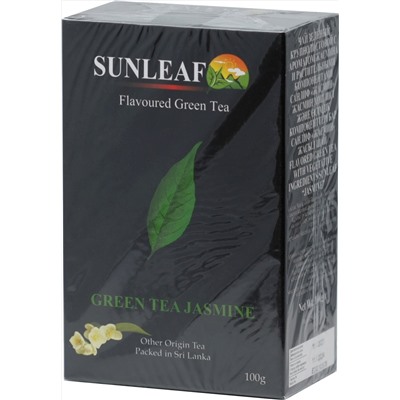 SUNLEAF. Green Tea Jasmine 100 гр. карт.пачка