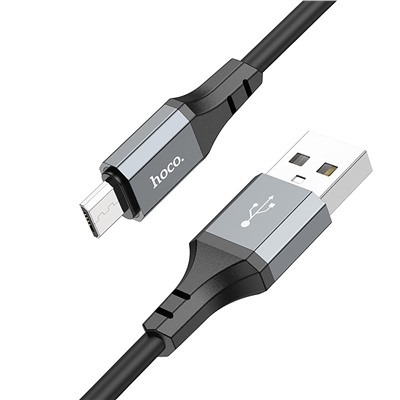 Кабель USB - micro USB Hoco X86 Spear  100см 2,4A  (black)