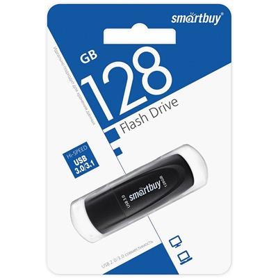 Флэш накопитель USB 128 Гб Smart Buy Scout 3.1 (black)