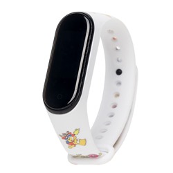 Ремешок - WB01 Xiaomi Mi Band 3/Mi Band 4 силикон (018) (white)