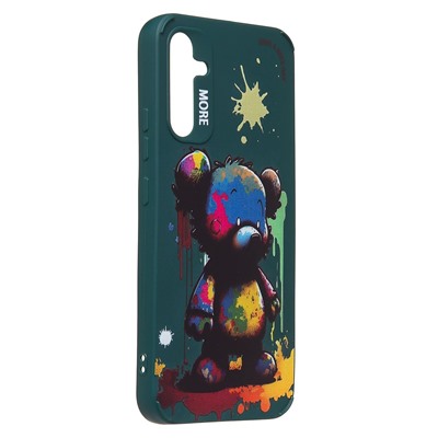 Чехол-накладка - SC335 для "Samsung Galaxy A34"  (медведь) (dark green) (227139)