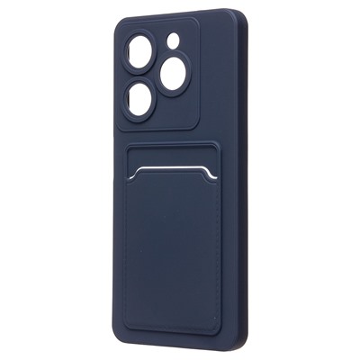 Чехол-накладка - SC337 с картхолдером для "Infinix Smart 8 Pro" (dark blue) (228812)