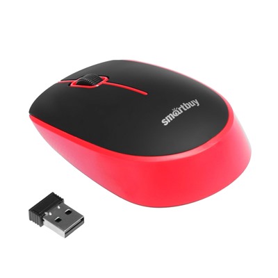 Мышь оптическая беспроводная Smart Buy SBM-368AG-KR (black/red)