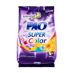 Lion Порошок для стирки цветного белья антибактериальный - Pao super color 900г