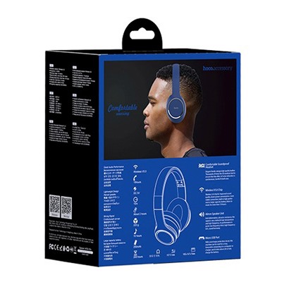 Bluetooth-наушники полноразмерные Hoco W28 (blue/black)