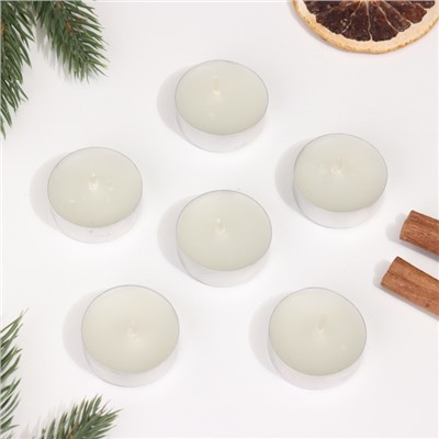 Набор чайных свечей ароматических "Новогодний снег", 6 штук
