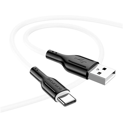 Кабель USB - Type-C Borofone BX63  100см 3A  (black/white)