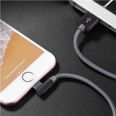 Кабель USB - Apple lightning Borofone BX26 Express  100см 2,4A  (gray)