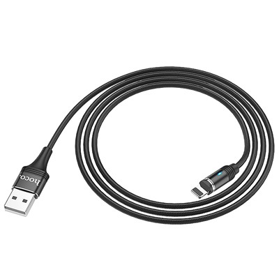 Кабель USB - Apple lightning Hoco U76 Fresh магнитный (повр. уп)  120см 2A  (black)