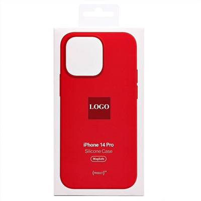 Чехол-накладка - SM003 SafeMag Soft Touch с анимацией для "Apple iPhone 14 Pro" (red)