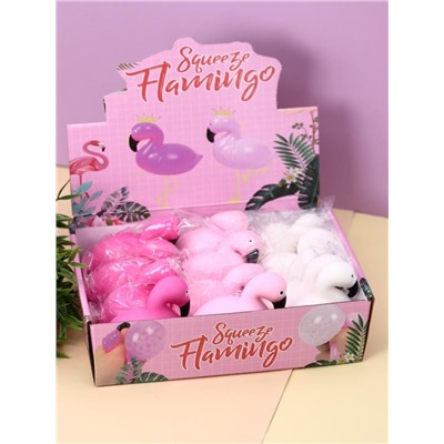 Мялка - антистресс «Squeeze flamingo», white