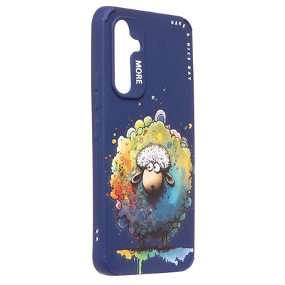 Чехол-накладка - SC335 для "Samsung Galaxy A54"  (овечка) (dark blue) (227122)