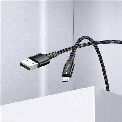 Кабель USB - micro USB Borofone BX54 Ultra bright  100см 2,4A  (black)